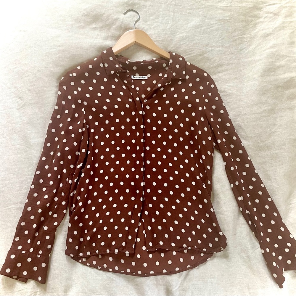Reformation Button Up Blouse